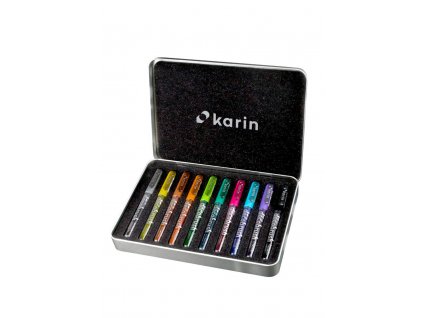 Karin DecoBrush Metallic Permanent markers – sada