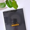 Poznámkový blok Rhodia Basics – A4+, černý, 80 listů