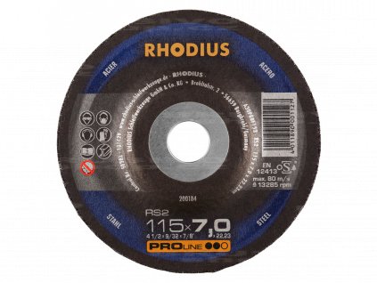 RHODIUS brusný kotouč RS2 115x7,0x22 PROline na ocel 200184