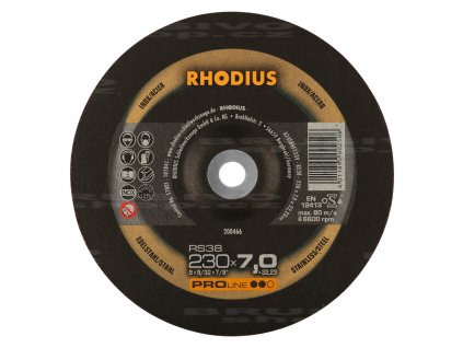 RHODIUS brusný kotouč RS38 230x7,0x22 PROline na nerez 200466