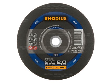 RHODIUS řezný kotouč FT33 230x2,0x22 PROline na ocel 200979