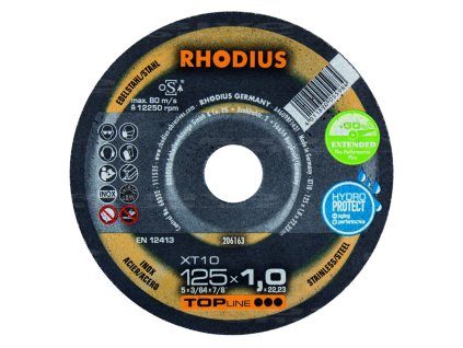 RHODIUS řezný kotouč XT10 125x1,0x22 INOX TOPline 206163