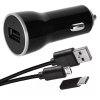 EMOS adaptér do auta 2,1A +micro USB kabel+USB-C redukce V0219 1704021900