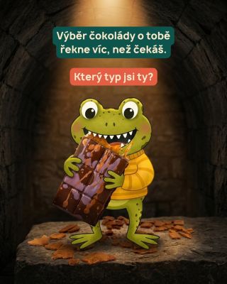 Vaše oblíbené plněné tabulky z bruntálského podzemí. 🐸 Projdi carousel a zjistíš, která je přesně pro tebe. 🍫 #brutalchoco...