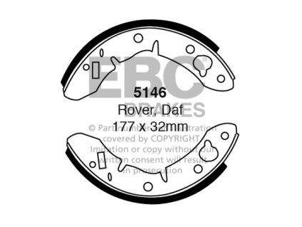 Predné/zadné brzdové čeľuste (5146)