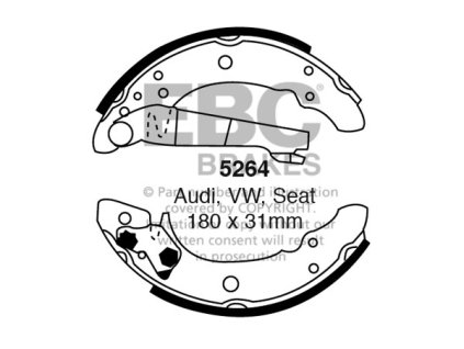 Zadné brzdové čeľuste (5264)