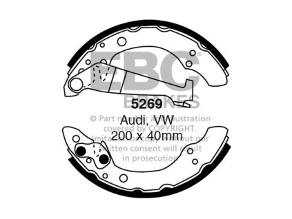 Zadné brzdové čeľuste (5269)