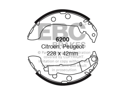 Zadné brzdové čeľuste (6200)