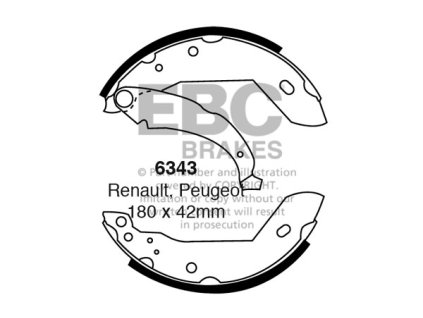 Zadné brzdové čeľuste (6343)