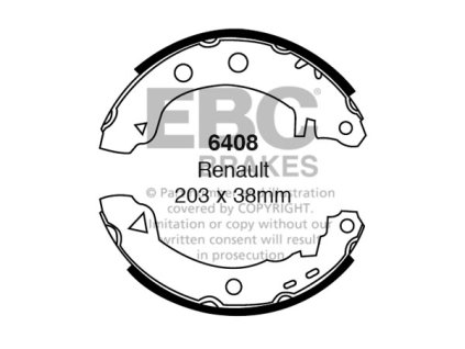 Zadné brzdové čeľuste (6408)