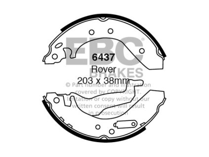 Zadné brzdové čeľuste (6437)