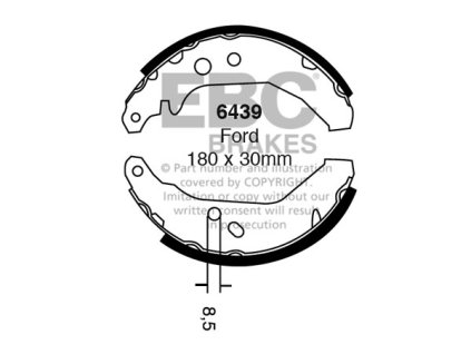Zadné brzdové čeľuste (6439)