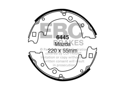 Zadné brzdové čeľuste (6445)