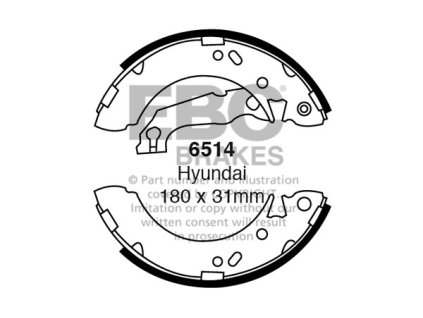 Zadné brzdové čeľuste (6514)