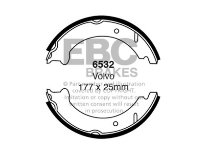 Zadné brzdové čeľuste (6532)