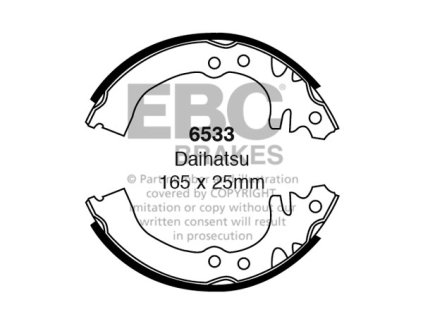 Zadné brzdové čeľuste (6533)