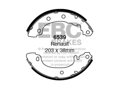 Zadné brzdové čeľuste (6539)