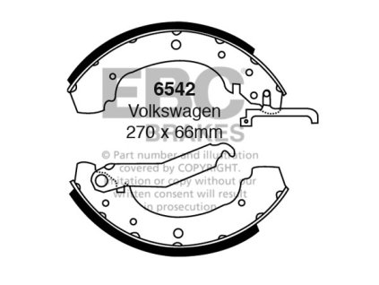 Zadné brzdové čeľuste (6542)