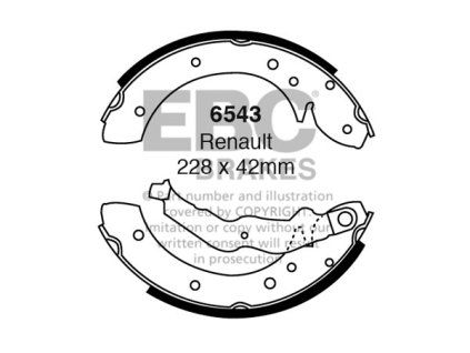 Zadné brzdové čeľuste (6543)