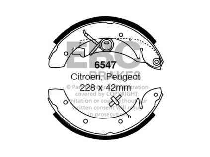 Zadné brzdové čeľuste (6547)