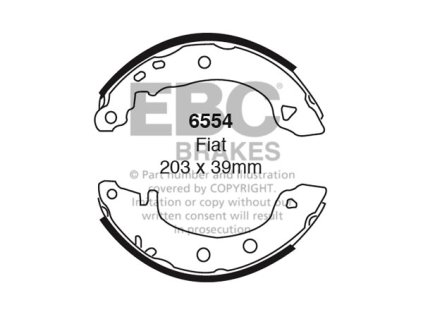 Zadné brzdové čeľuste (6554)