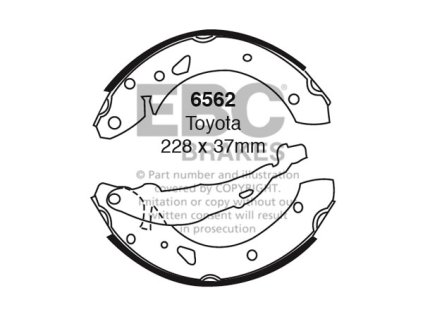 Zadné brzdové čeľuste (6562)