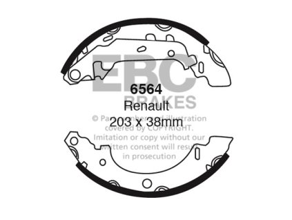 Zadné brzdové čeľuste (6564)