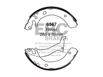 Zadné brzdové čeľuste (6567)