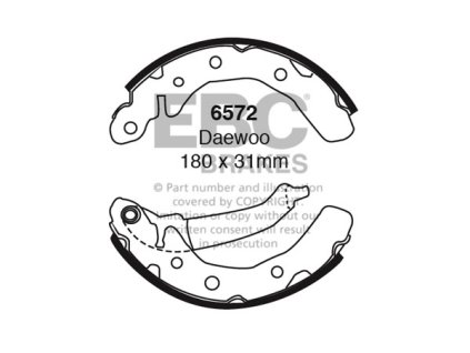 Zadné brzdové čeľuste (6572)