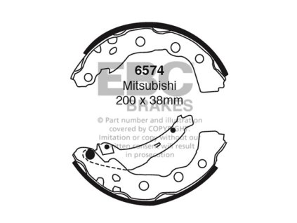 Zadné brzdové čeľuste (6574)