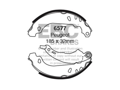 Zadné brzdové čeľuste (6577)