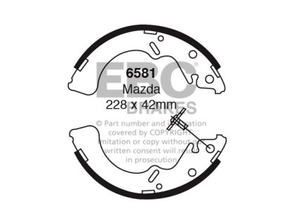 Zadné brzdové čeľuste (6581)