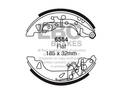 Zadné brzdové čeľuste (6584)