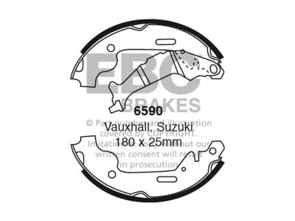 Zadné brzdové čeľuste (6590)