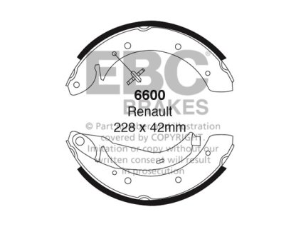 Zadné brzdové čeľuste (6600)