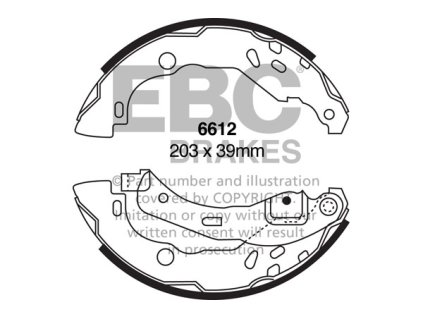 Zadné brzdové čeľuste (6612)