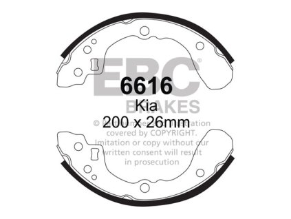 Zadné brzdové čeľuste (6616)