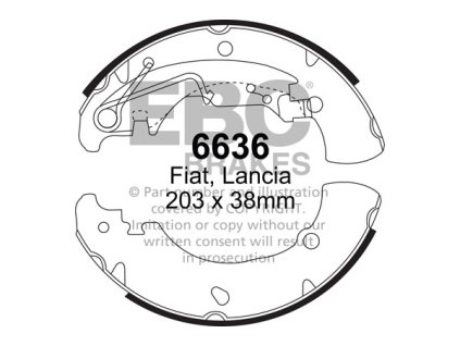 Zadné brzdové čeľuste (6636)