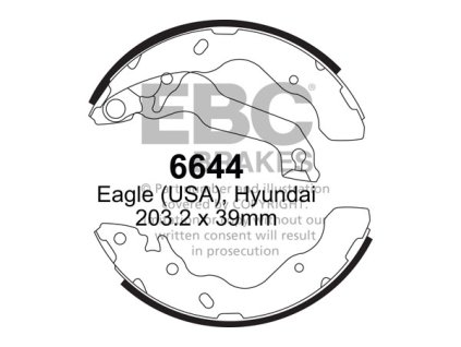 Zadné brzdové čeľuste (6644)