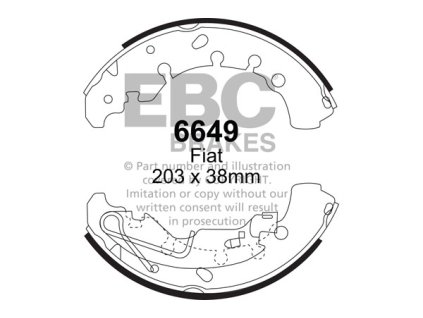 Zadné brzdové čeľuste (6649)
