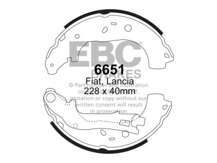 Zadné brzdové čeľuste (6651)