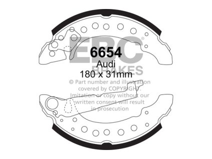 Zadné brzdové čeľuste (6654)