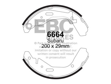 Zadné brzdové čeľuste (6664)