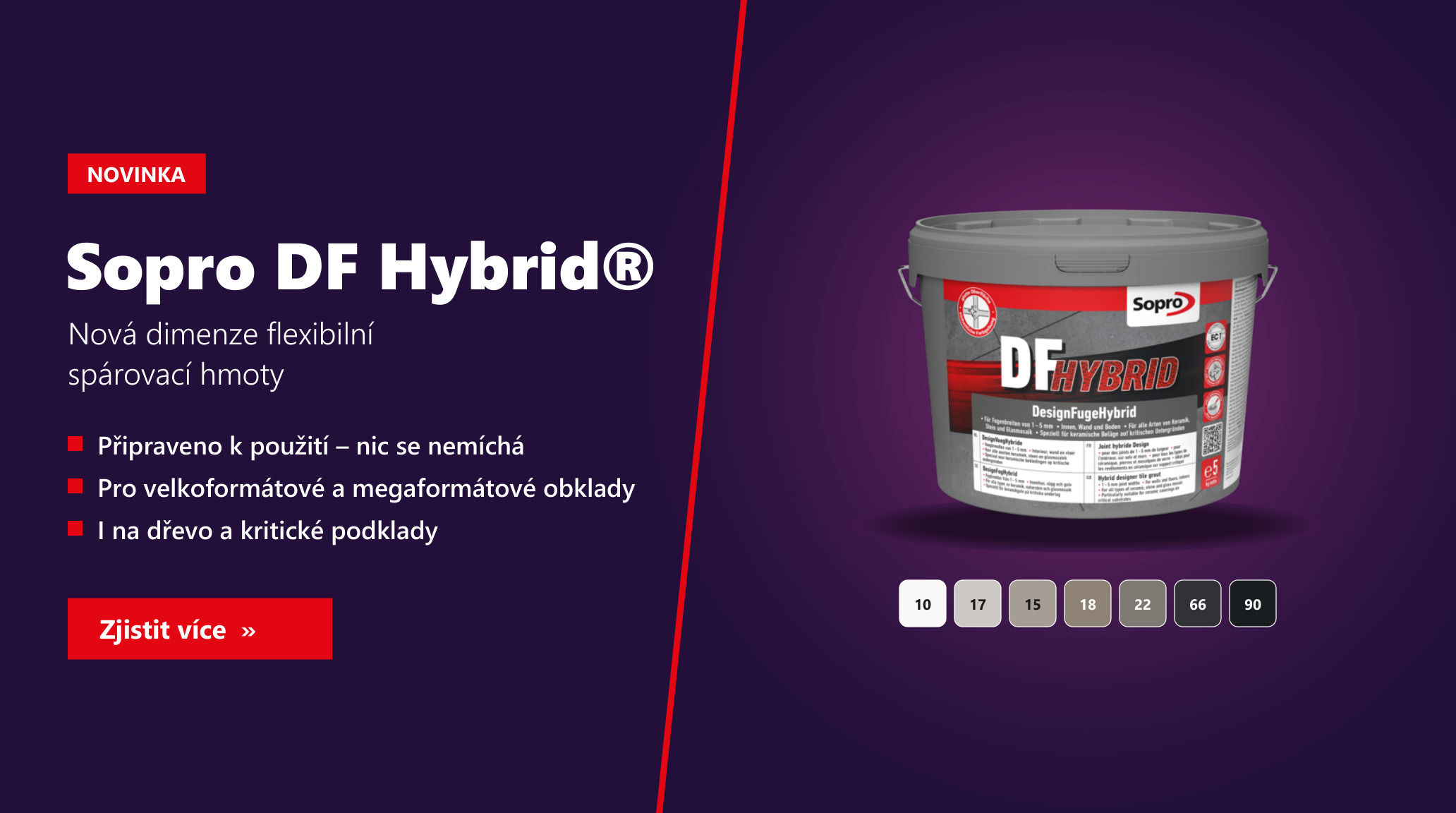 Sopro DF Hybrid – flexibilní spárovací hmota připravená k použití