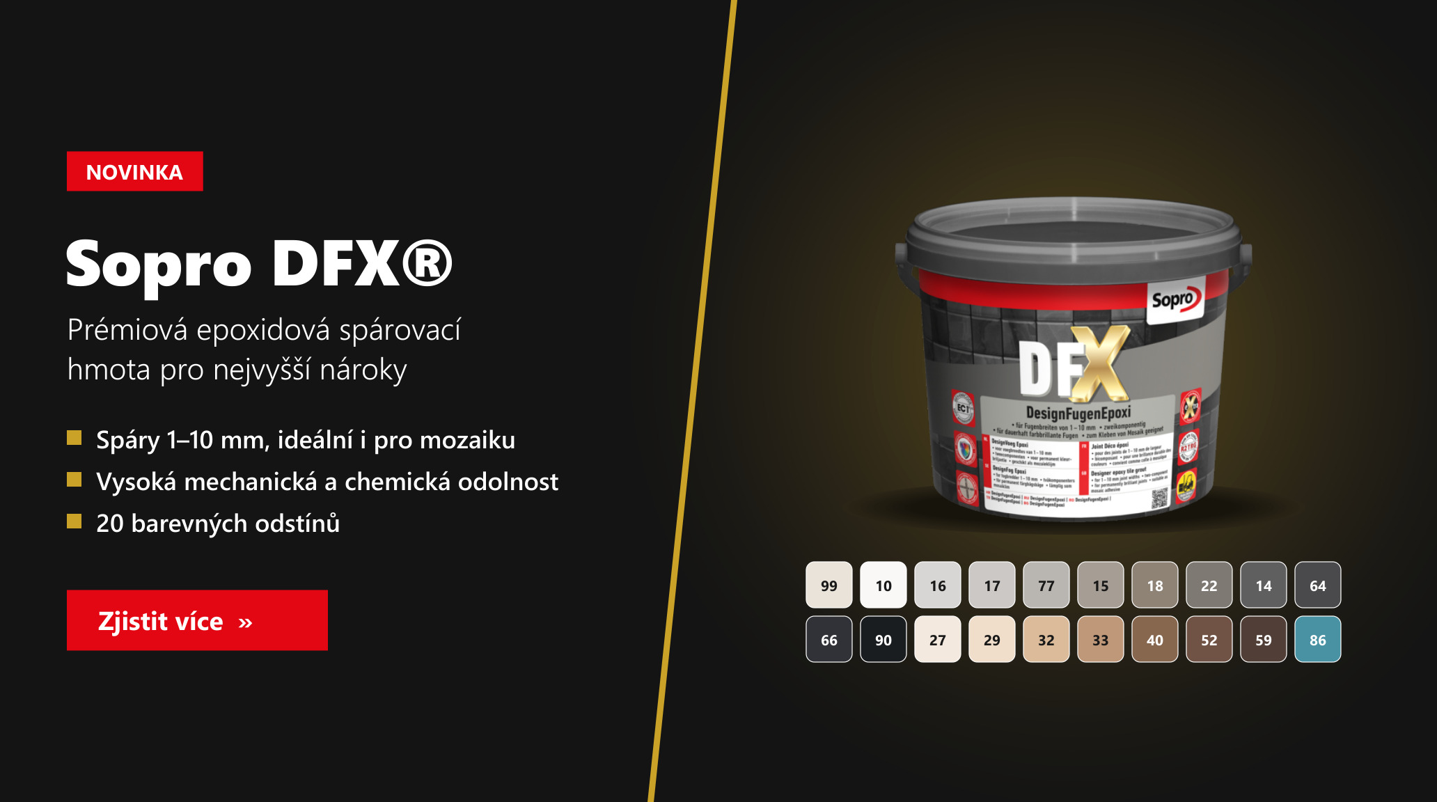 Sopro DFX DesignFugenEpoxi – prémiová epoxidová spárovací hmota