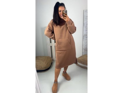 Mikinové šaty s límcem Chilli