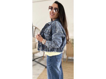 Denim bunda BLUE VIBE crop
