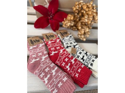 Teplé ponožky Alpacawolle - sobíci