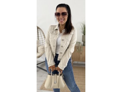 Denim bunda PÍSKOVÁ - SAND