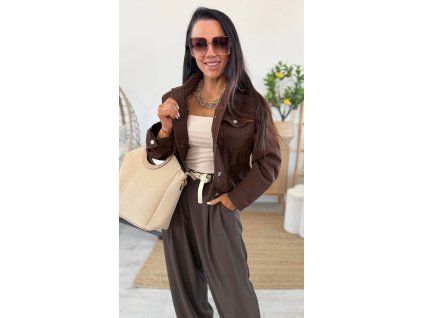 Denim bunda OVER Čokoláda